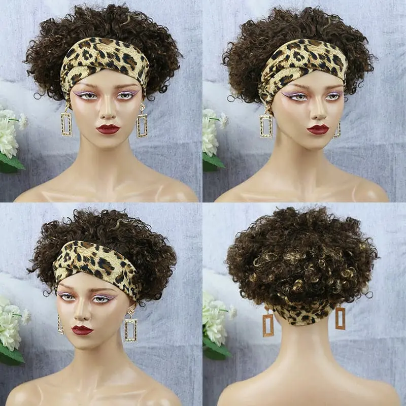 Headband Wig Pixie Cut Deep Curly Human Hair HBPXX02 - Image 3