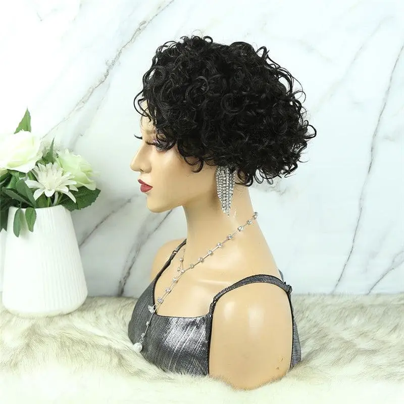 Headband Wig Pixie Cut Wave Human Hair HBP03 - Image 7