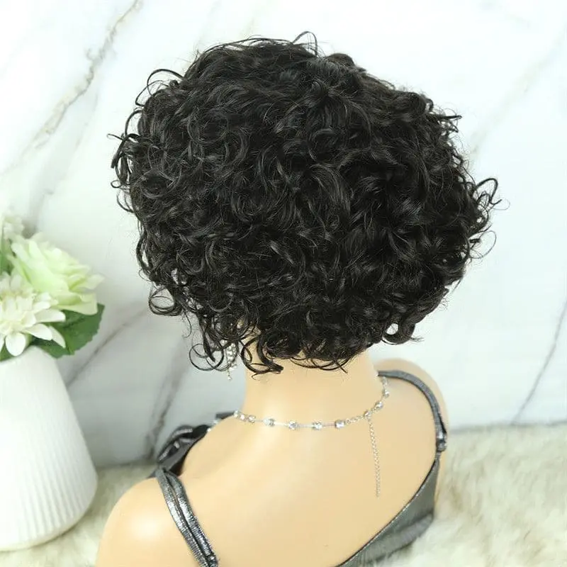Headband Wig Pixie Cut Wave Human Hair HBP03 - Image 8