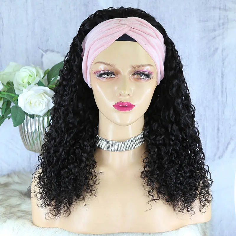 Headband Wig Water Wave Human Hair HBWF-1 - Image 11