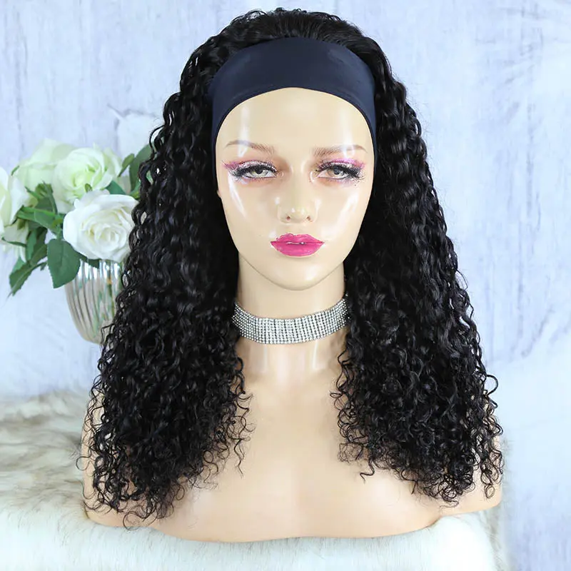 Headband Wig Water Wave Human Hair HBWF-1 - Image 7