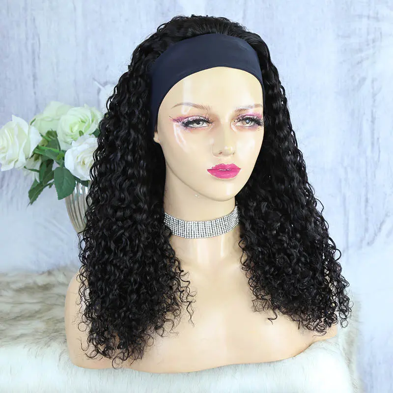 Headband Wig Water Wave Human Hair HBWF-1 - Image 8