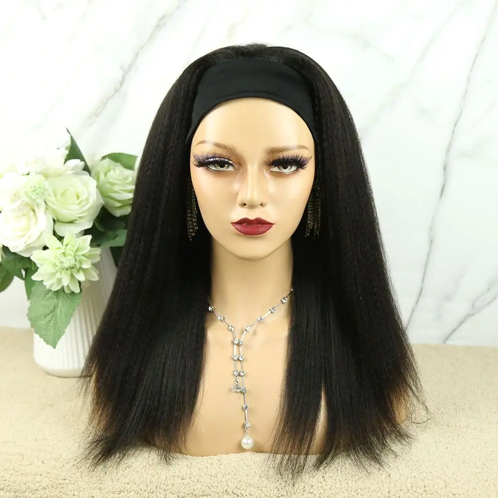 Headband Wig Yaki Straight Human Hair HBWS-1 - Image 7