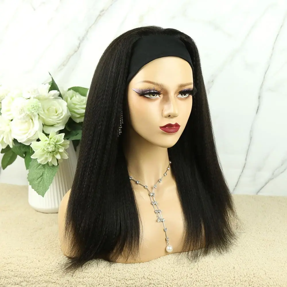 Headband Wig Yaki Straight Human Hair HBWS-1 - Image 8