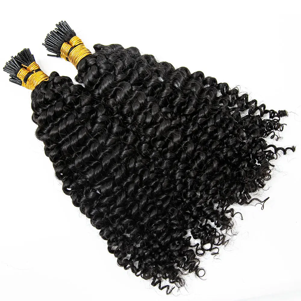 I TIP HAIR EXTENSION Deep Curly Human Hair - Image 2