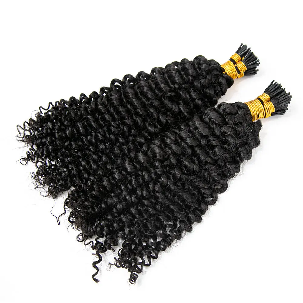 I TIP HAIR EXTENSION Deep Curly Human Hair - Image 3