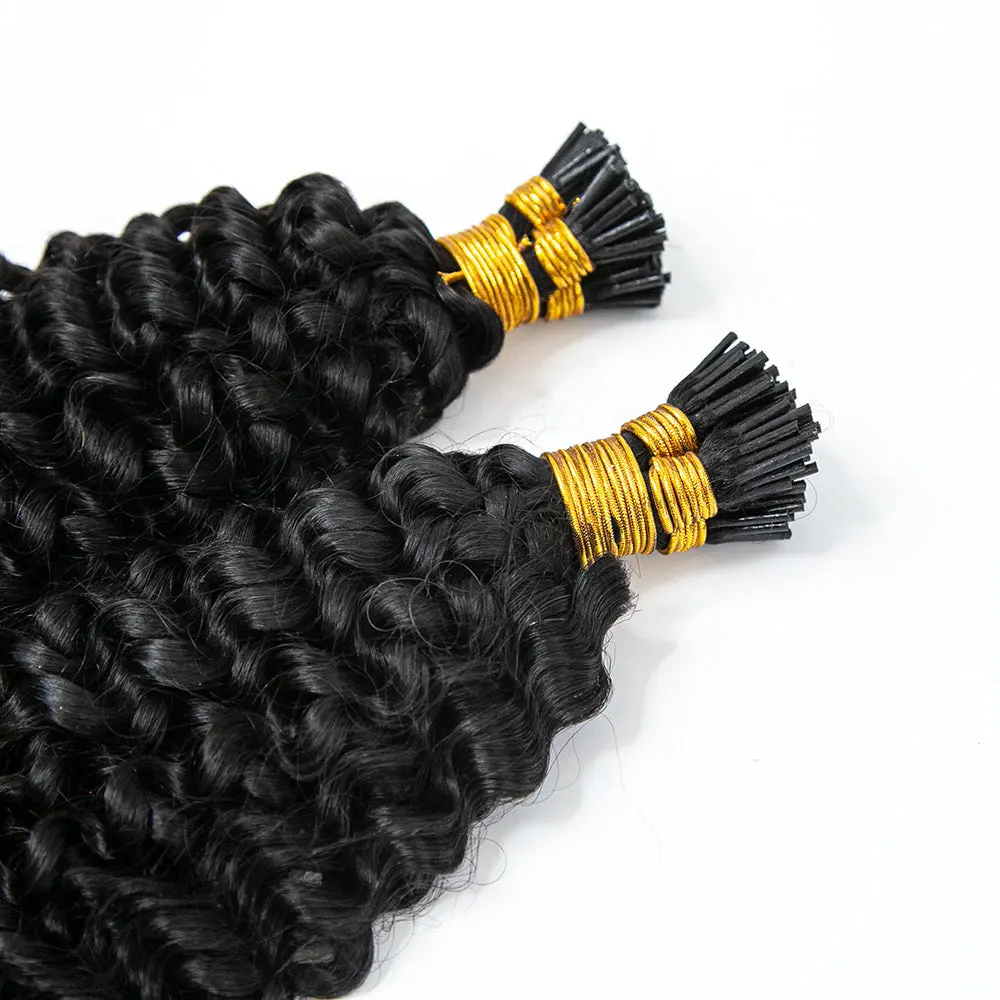 I TIP HAIR EXTENSION Deep Curly Human Hair - Image 5