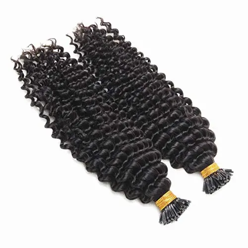 I TIP HAIR EXTENSION Kinky Curly Human Hair - Image 3