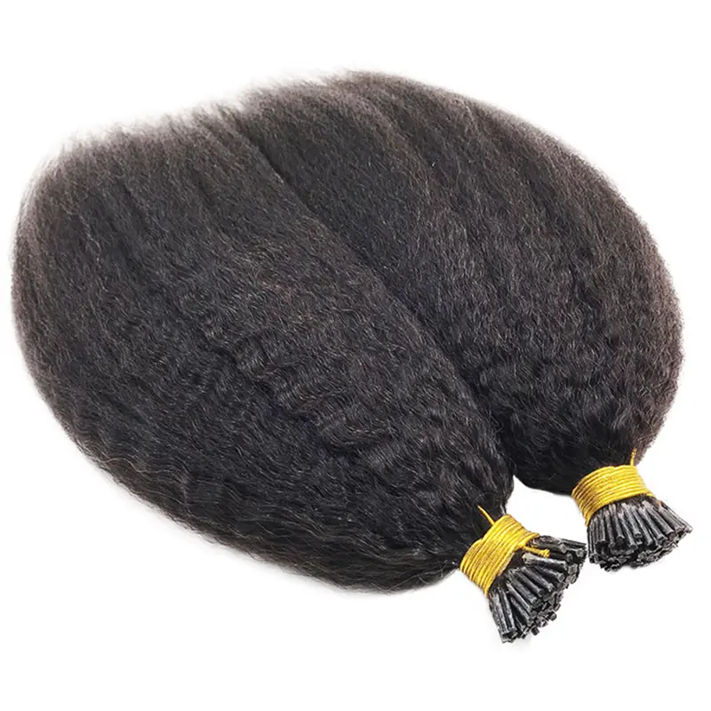 I TIP HAIR EXTENSION Kinky Straight Human Hair - Image 2