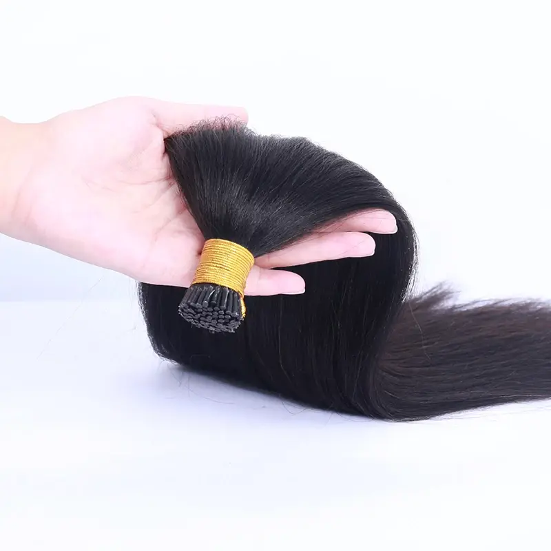I TIP HAIR EXTENSION Yaki Straight Human Hair - Image 2