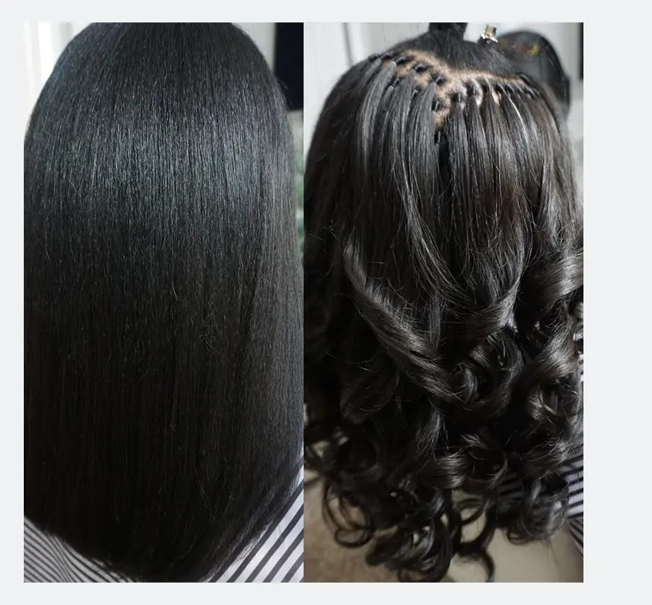 I TIP HAIR EXTENSION Yaki Straight Human Hair - Image 3