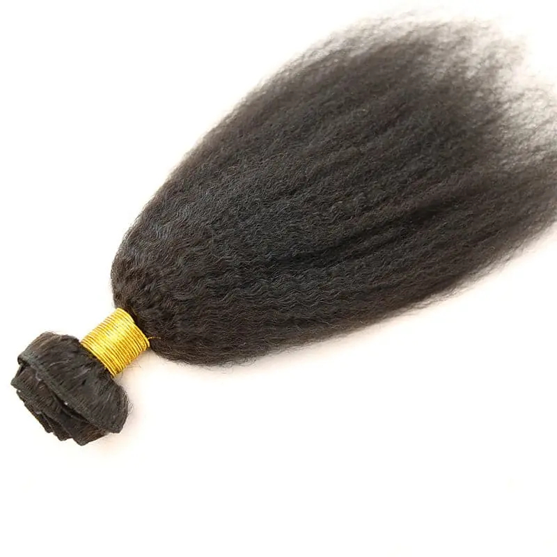 Microlink Beads Weft Kinky Straight Human Hair Extensions - Image 4
