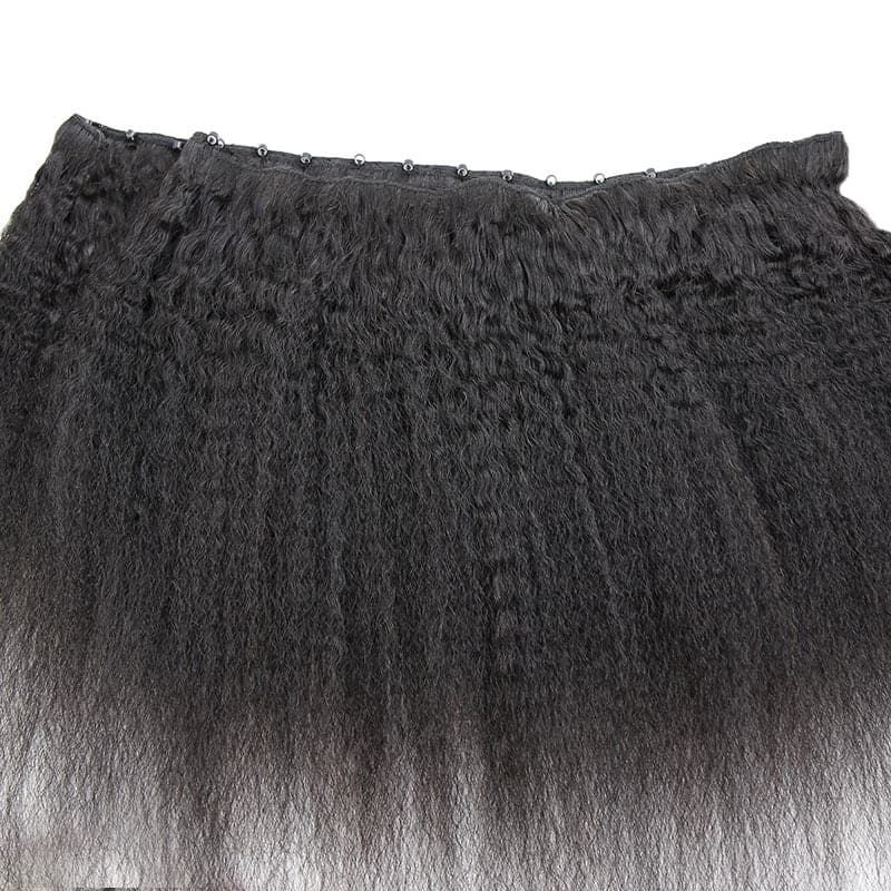 Microlink Beads Weft Kinky Straight Human Hair Extensions - Image 5
