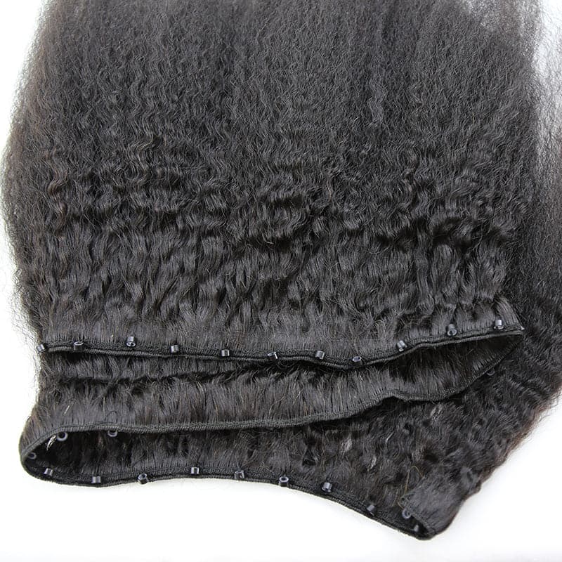 Microlink Beads Weft Kinky Straight Human Hair Extensions - Image 6