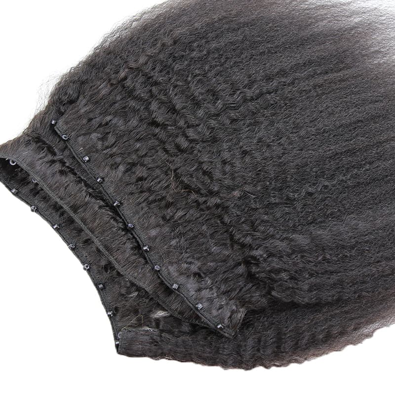 Microlink Beads Weft Kinky Straight Human Hair Extensions - Image 7