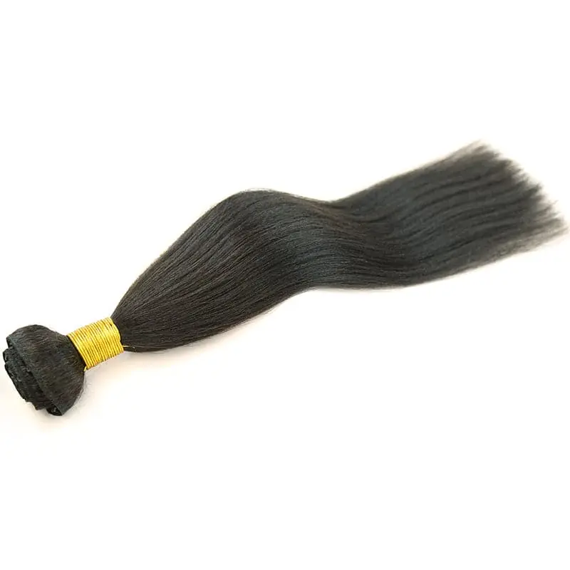 Microlink Beads Weft Yaki Straight Human Hair Extensions - Image 10