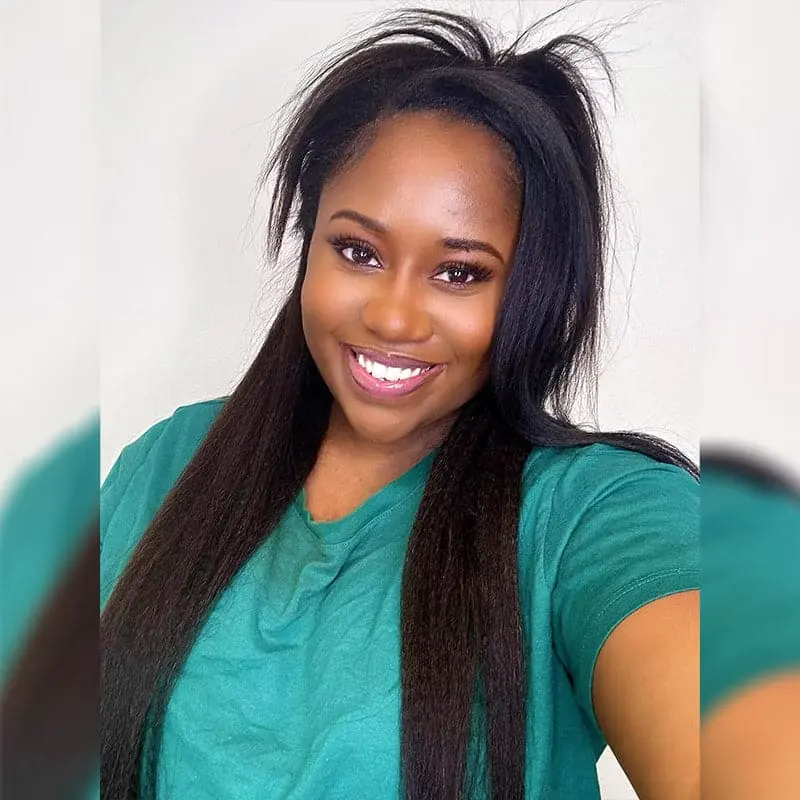 Microlink Beads Weft Yaki Straight Human Hair Extensions - Image 3