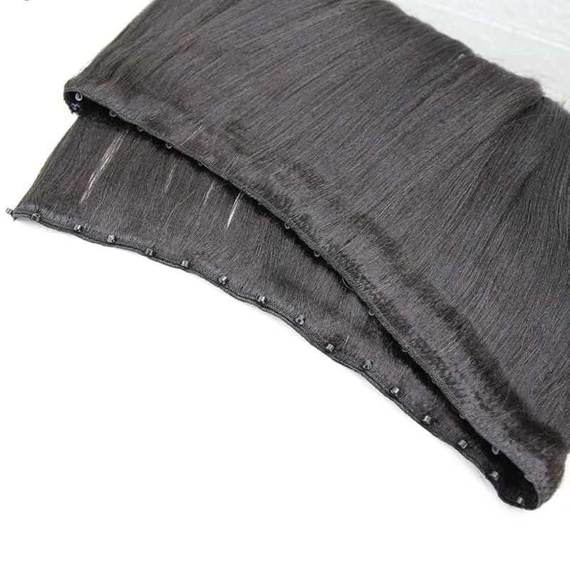 Microlink Beads Weft Yaki Straight Human Hair Extensions - Image 5