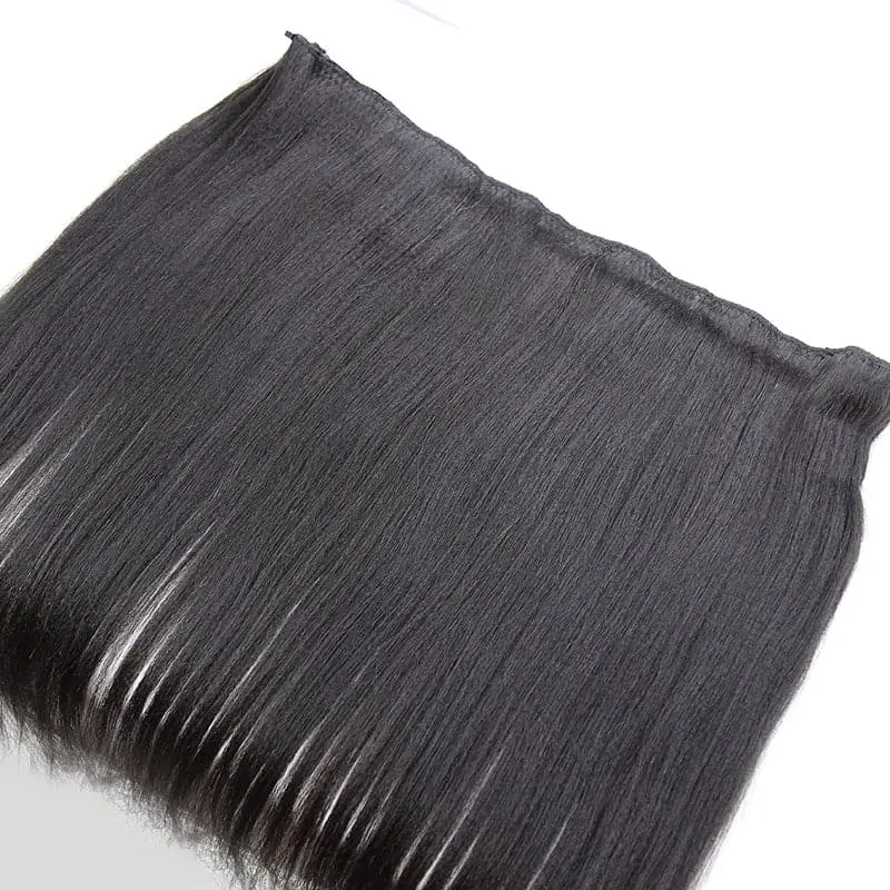 Microlink Beads Weft Yaki Straight Human Hair Extensions - Image 6