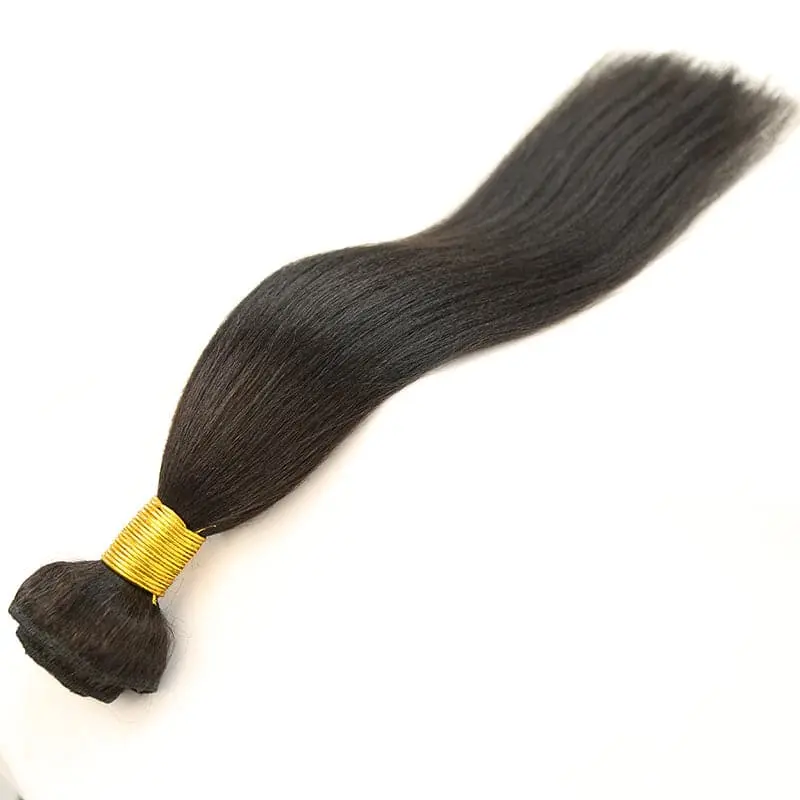 Microlink Beads Weft Yaki Straight Human Hair Extensions - Image 9