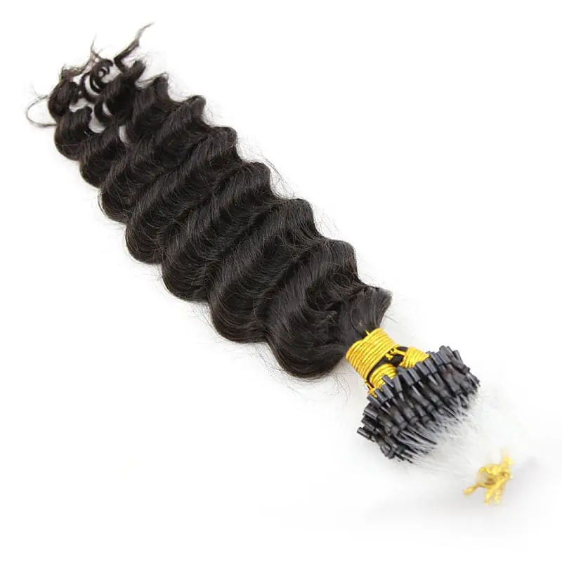 Micro Loop HAIR EXTENSION Deep Wave Human Hair - Image 3