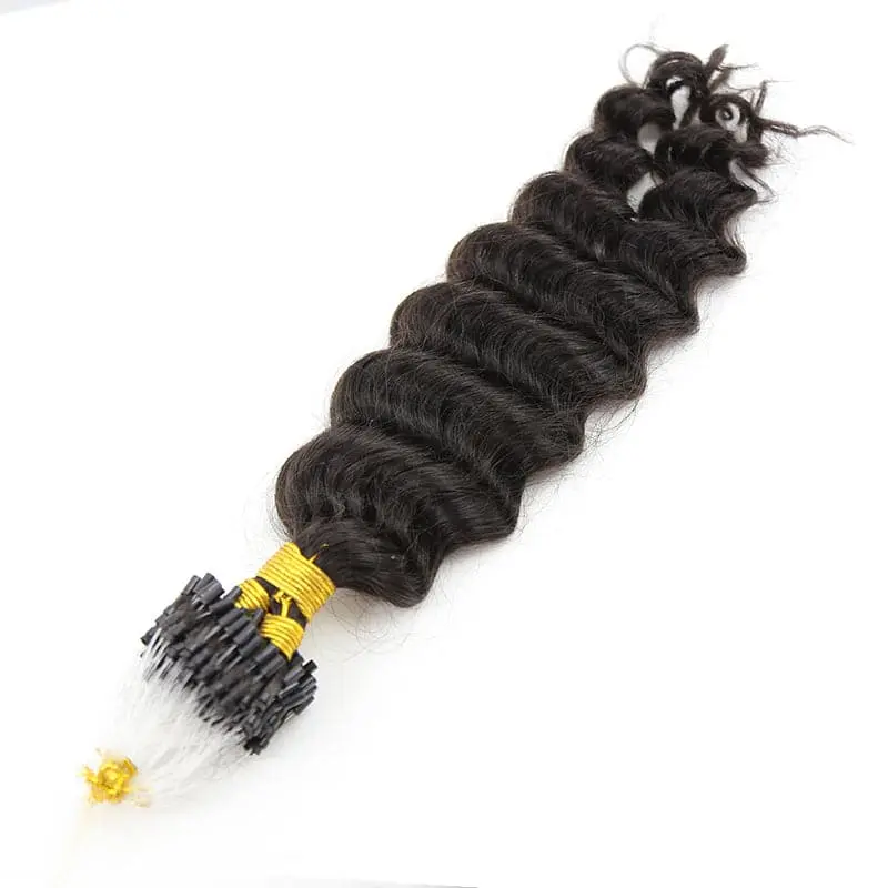 Micro Loop HAIR EXTENSION Deep Wave Human Hair - Image 4