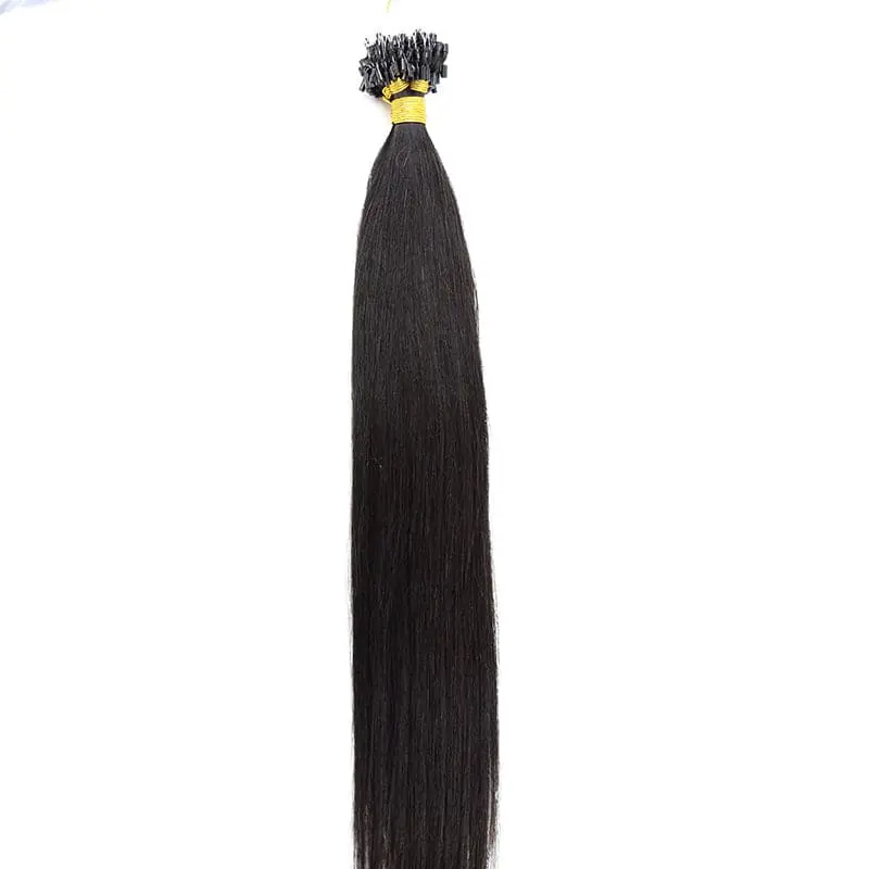 Micro Loop HAIR EXTENSION Silk Straight Human Hair - Image 5