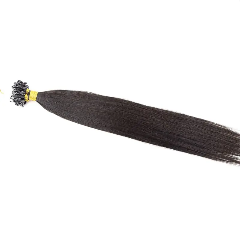Micro Loop HAIR EXTENSION Silk Straight Human Hair - Image 6