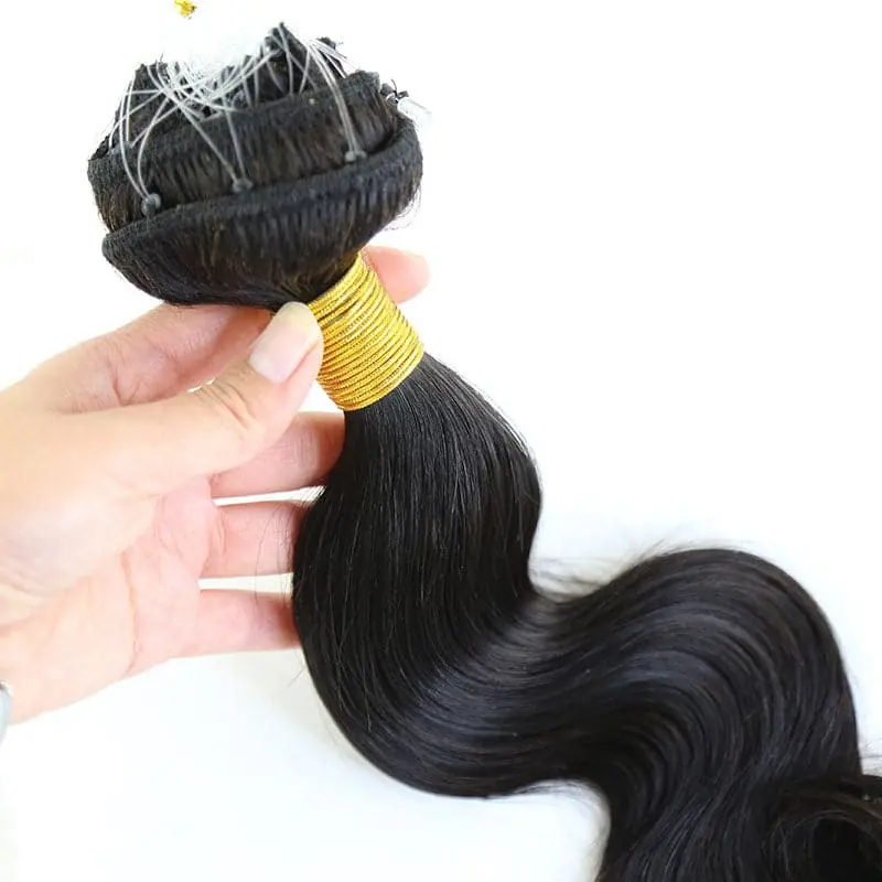 Pre-looped weft microlinks Body Wave Hair Extension - Image 4