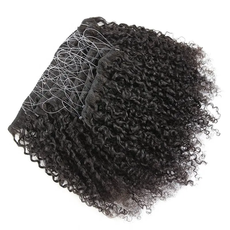 Pre-looped weft microlinks Tight Curly/ Multi-Textured Kinky Curly Hair Extension - Image 6
