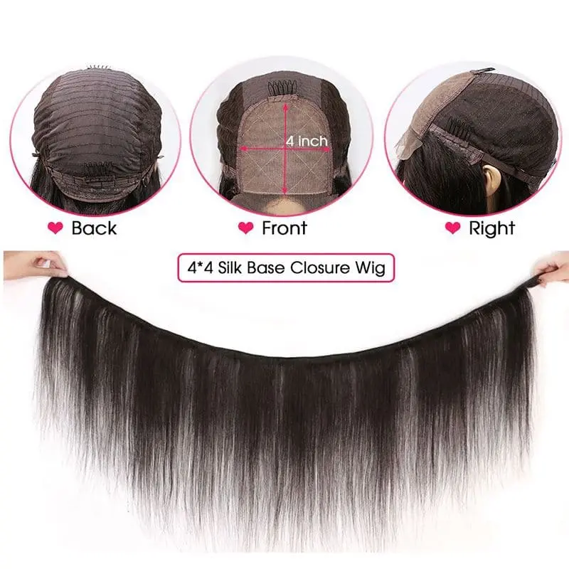 Natural Wave 4x4 Lace Closure Wig Human Hair BBN4-4 - Image 10