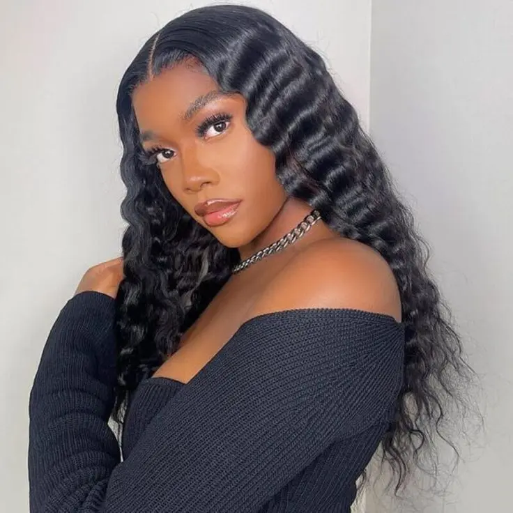 NEW HD Swiss Lace Full Lace Wig Loose Deep Wave FWLDC-2 - Image 2
