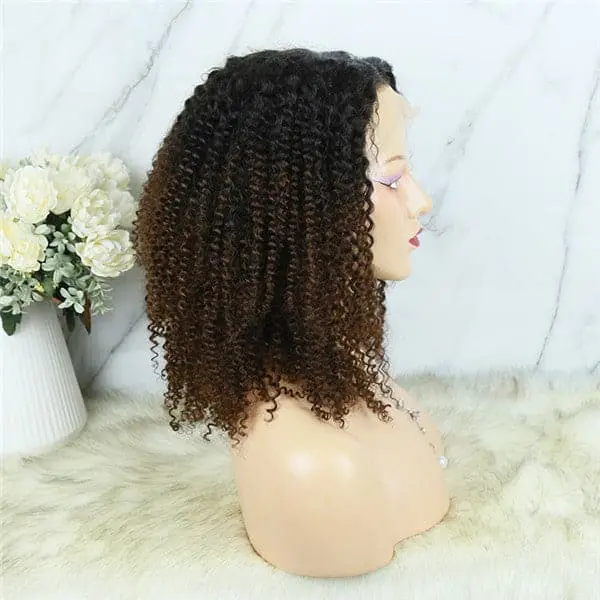 Ombre #1B/30 Pre Plucked Afro Kinky Curly 13x6 Lace Front Wig - Image 8