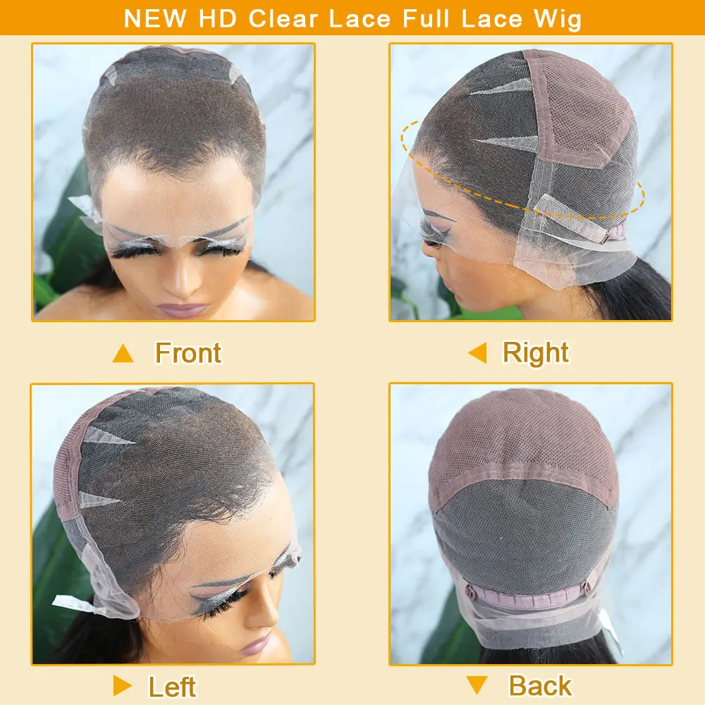 Pre Plucked Deep Wave HD Full Lace Wig Human Hair PDG-2 - Image 9