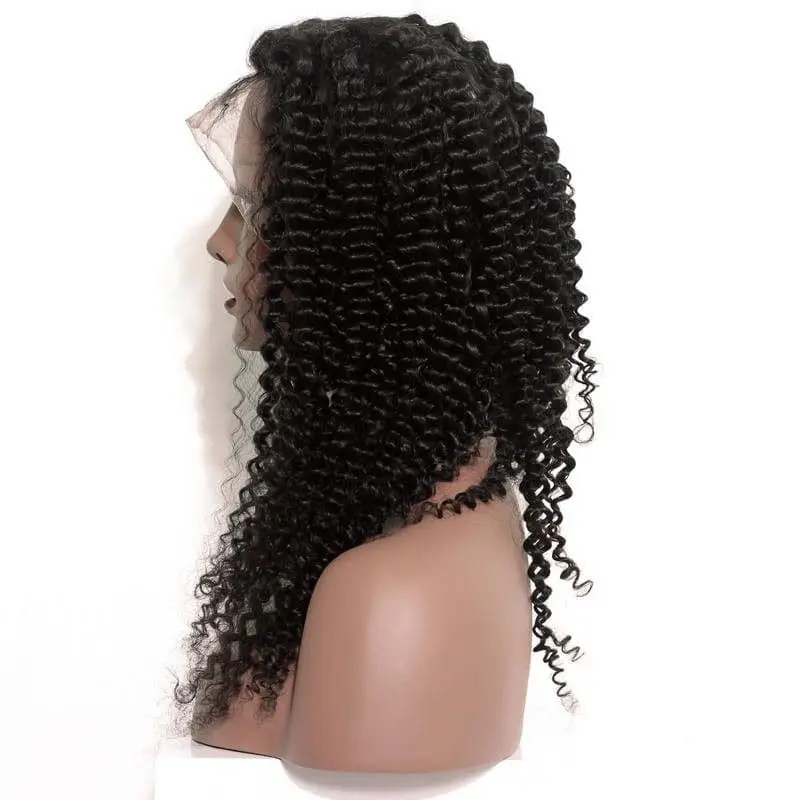 NEW Pre Plucked Kinky Curly 360 HD Lace Frontal Wig BWJ-1 - Image 4