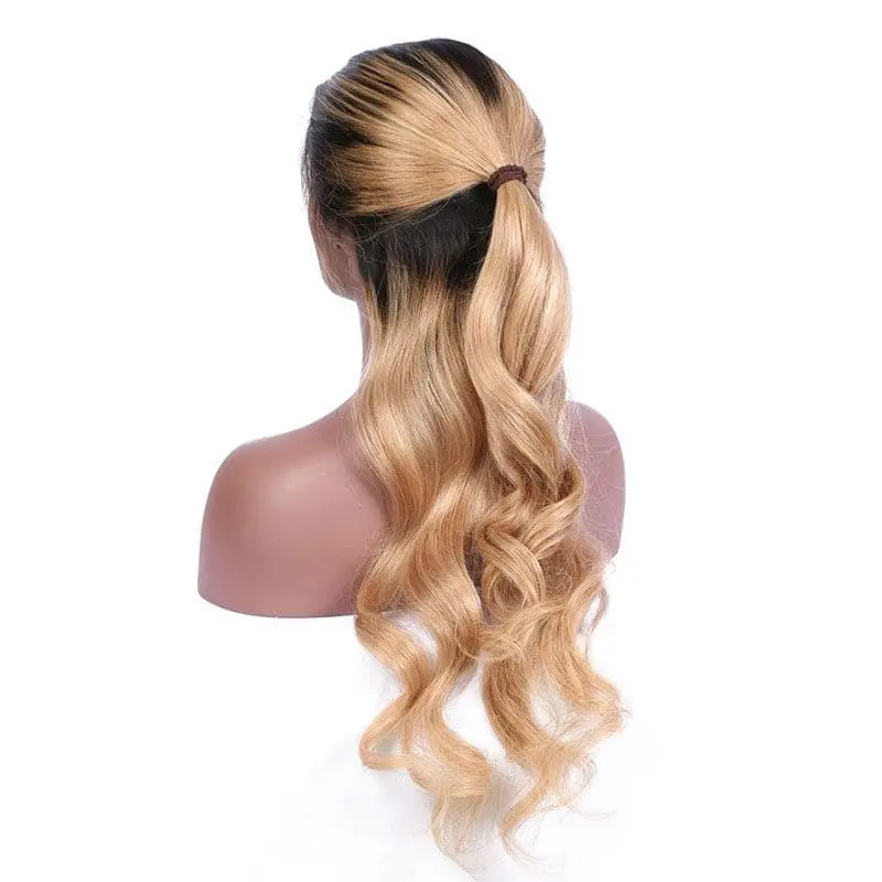 NEW Pre Plucked Ombre #1BT27 Body Wave 360x6 Lace Frontal Wig PWB-T9 - Image 6