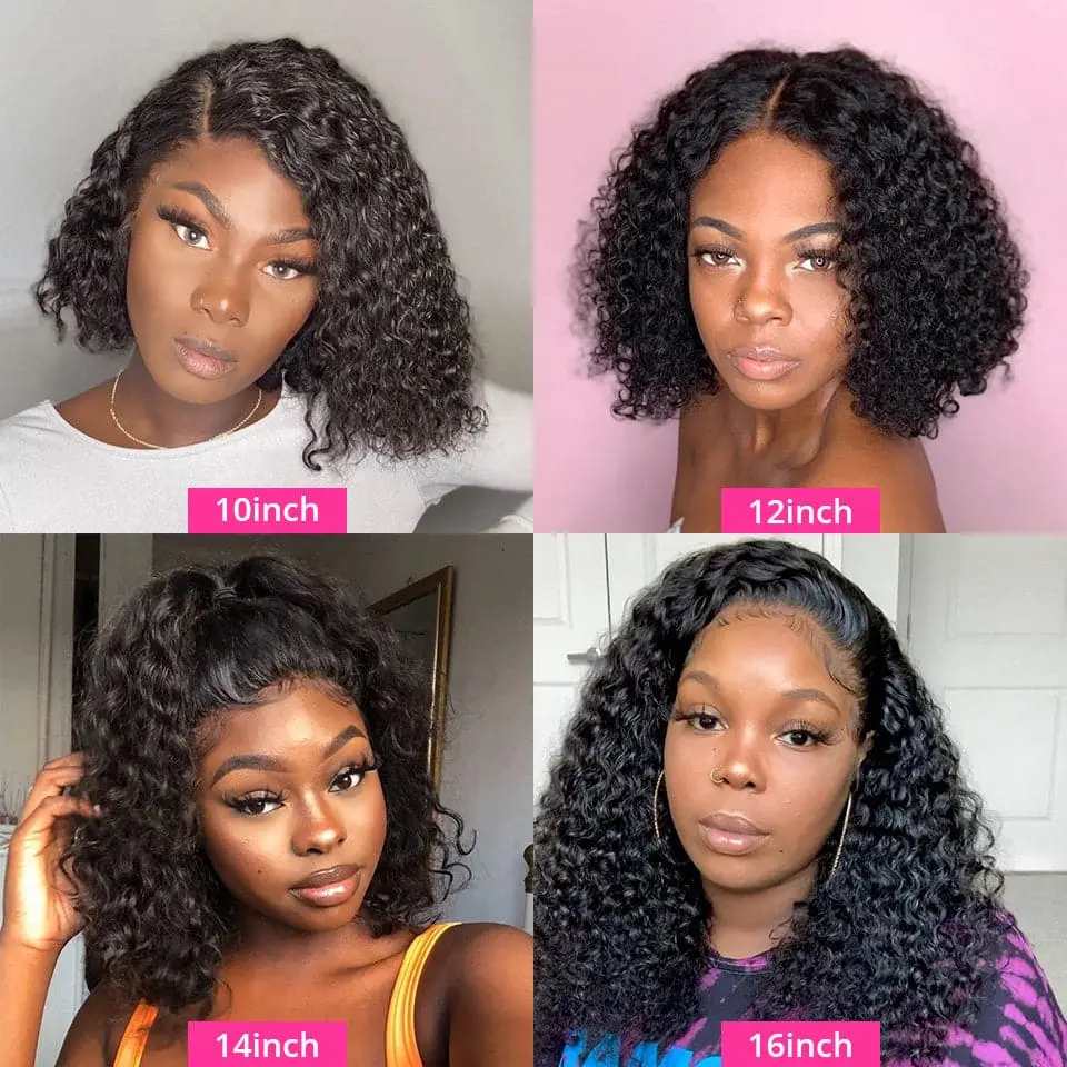 Pre Plucked Short BOB Tight Curly HD Lace Front Wig OBCD-2 - Image 7