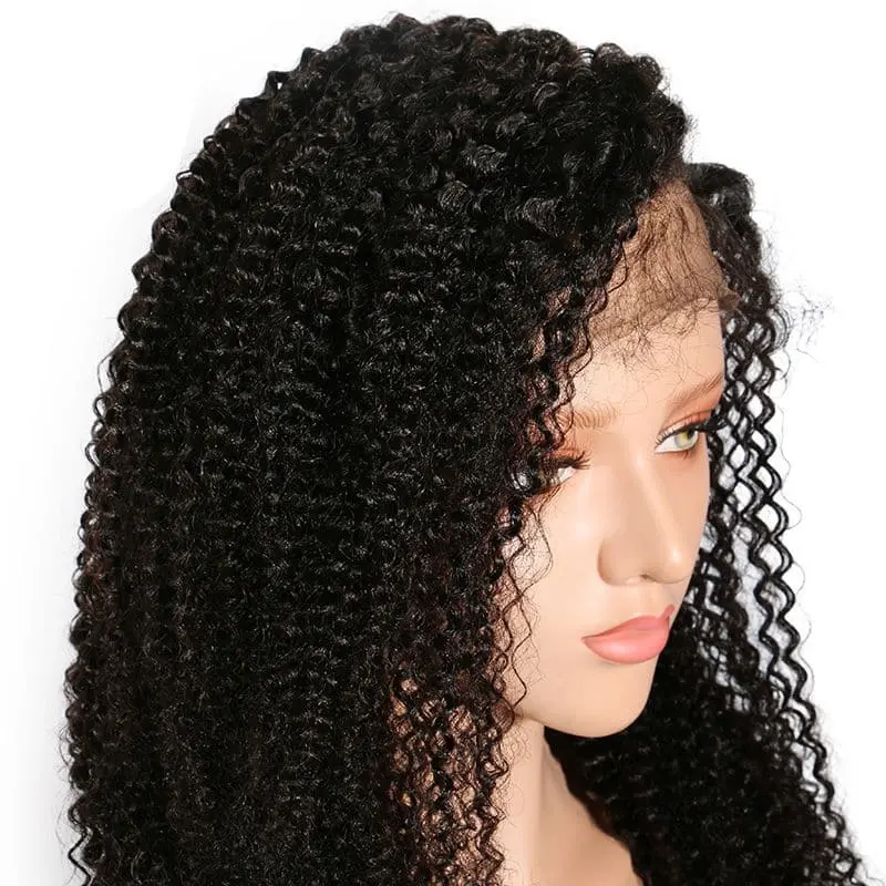 New Pre Plucked Tight Kinky Curly 360 HD Lace Frontal Wig PWK-4 - Image 4
