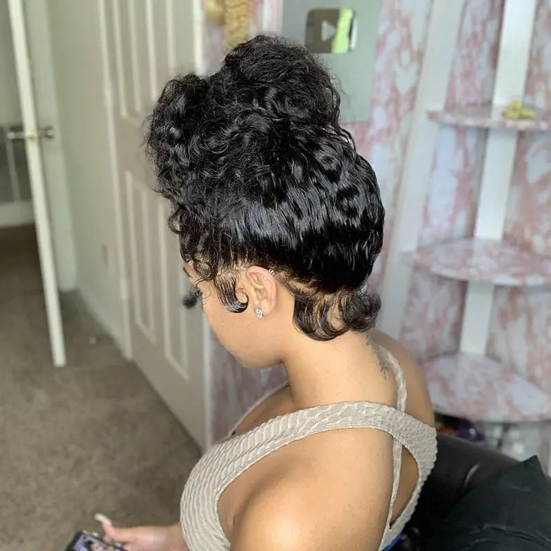 New Pre Plucked Wand Curly 360 HD Lace Frontal Wig WDC360 - Image 3