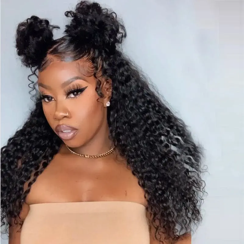 New Pre Plucked Wand Curly 360 HD Lace Frontal Wig WDC360 - Image 5