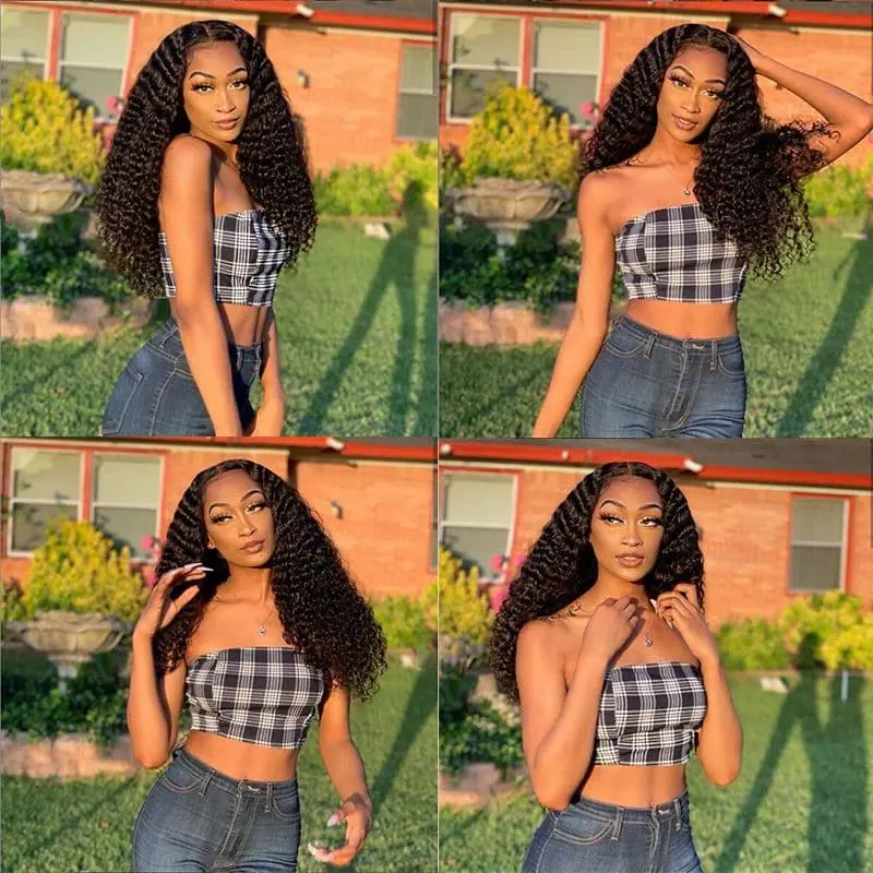 NEW Pre Plucked Water Wave 360 HD Lace Frontal Wig BWF-4 - Image 3