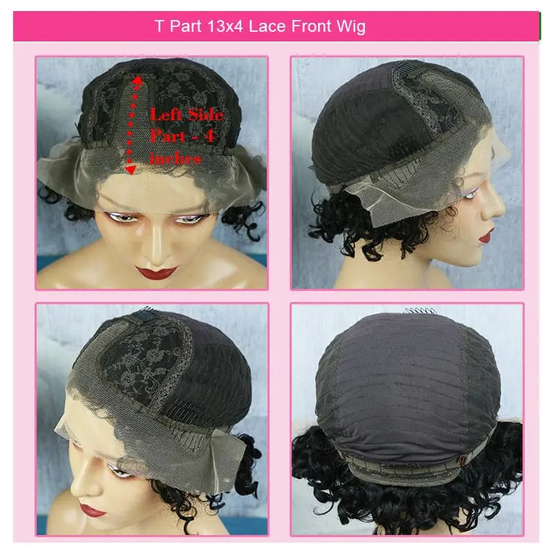Pre-Styled Pixie Cut Deep Curly BOB Lace Wig 8PCOBB-1 - Image 11