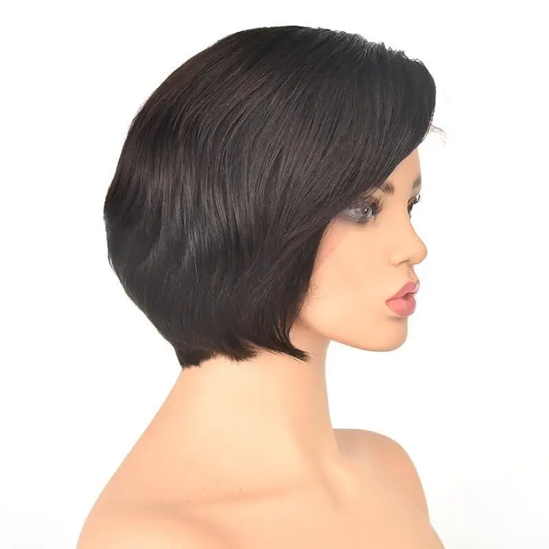 Pre-Styled Pixie Cut Layered Straight BOB Lace Wig OBCT-T3 - Image 4