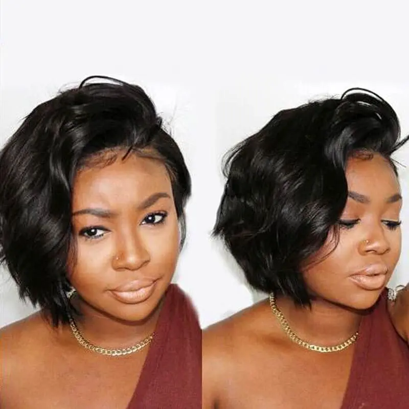 Pre-Styled Pixie Cut Layered Straight BOB Lace Wig OBCT-T3 - Image 8