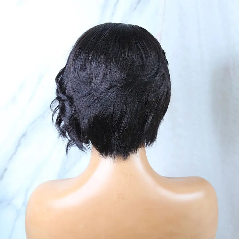 Pre-Styled Pixie Cut Side Wave BOB Lace Wig OBCT-C1 - Image 5
