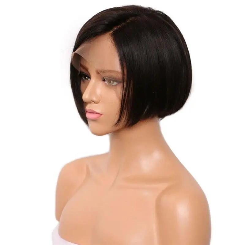 Pre-Styled Pixie Cut Silky Straight BOB Lace Wig OBBT-L - Image 3