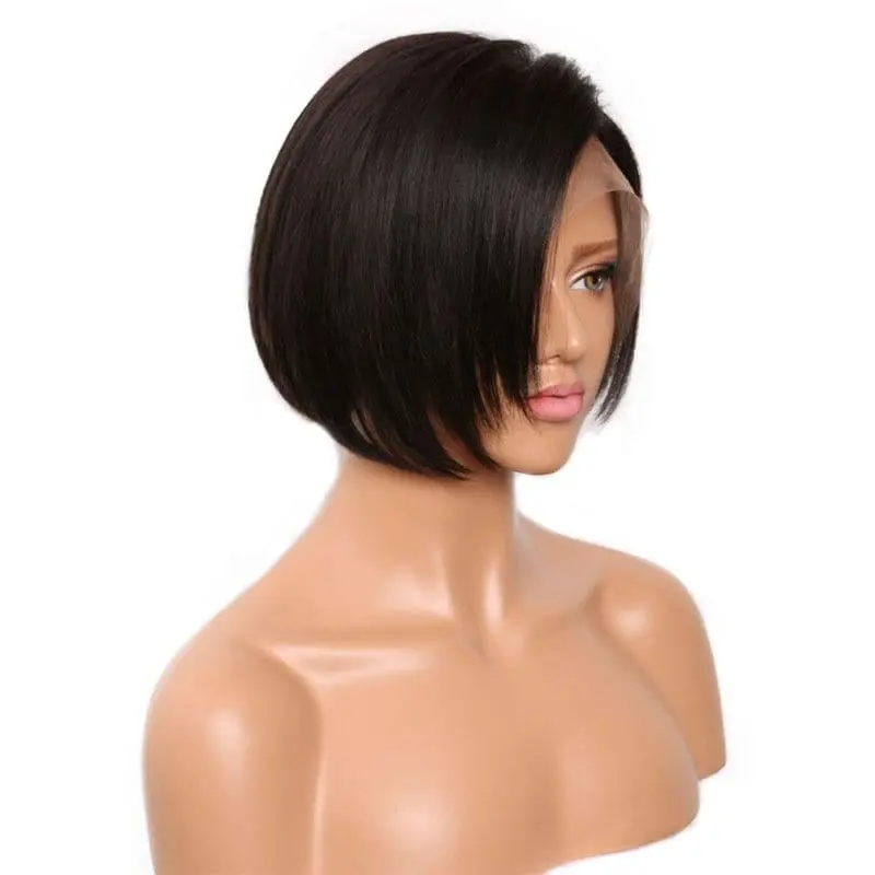 Pre-Styled Pixie Cut Silky Straight BOB Lace Wig OBBT-L - Image 4