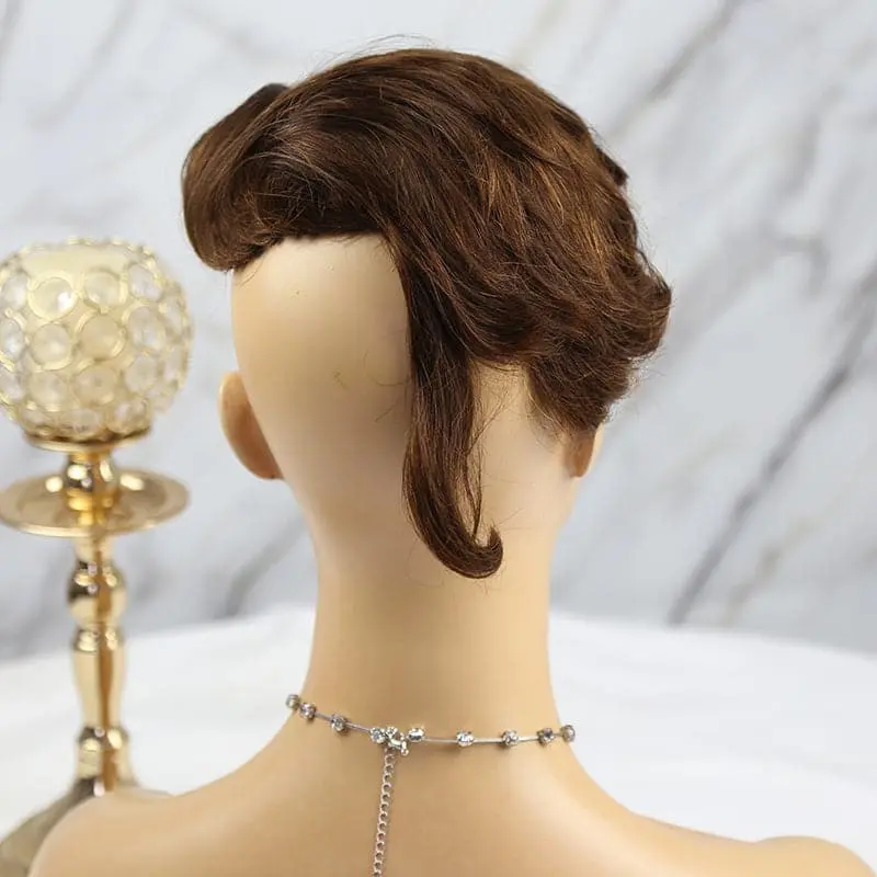Removable Sideswept Quickweave Unit #4 Chestnut Brown - Image 4