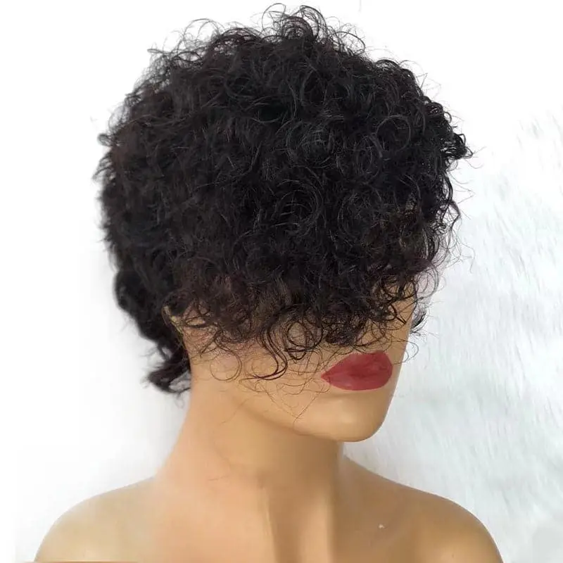 Summer Wig Pre-Styled Pixie Cut Curly Side Part Lace Front Wig PCW02 - Image 7