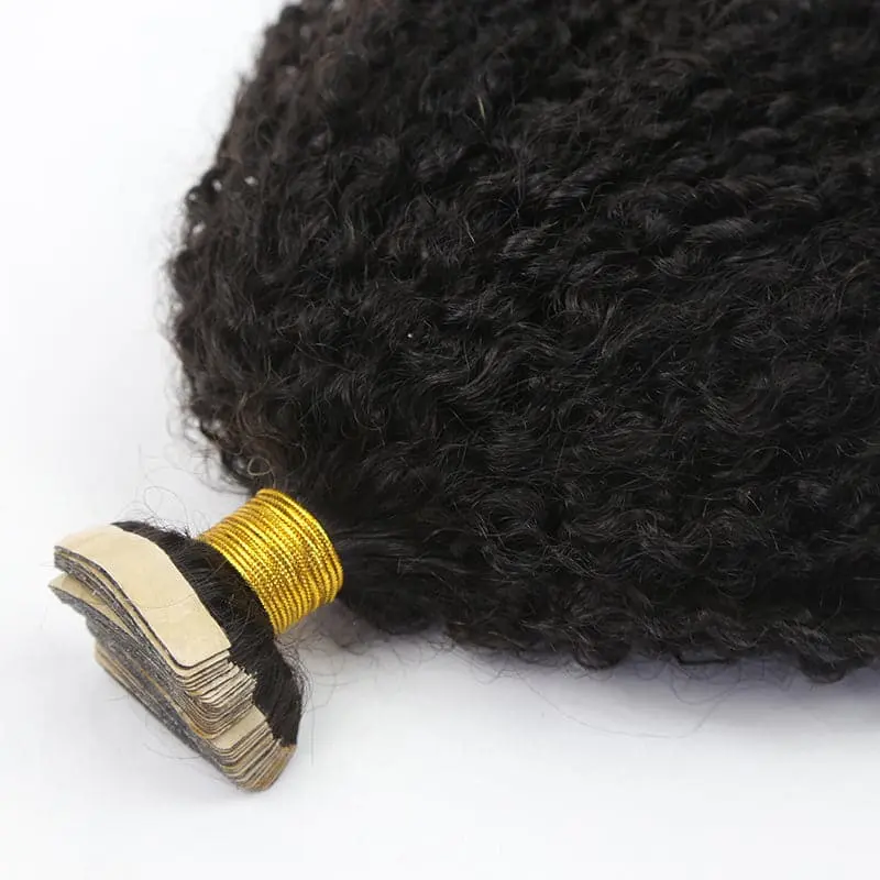 TAPE IN HAIR EXTENSION Tight Curly Human Hair - Image 2